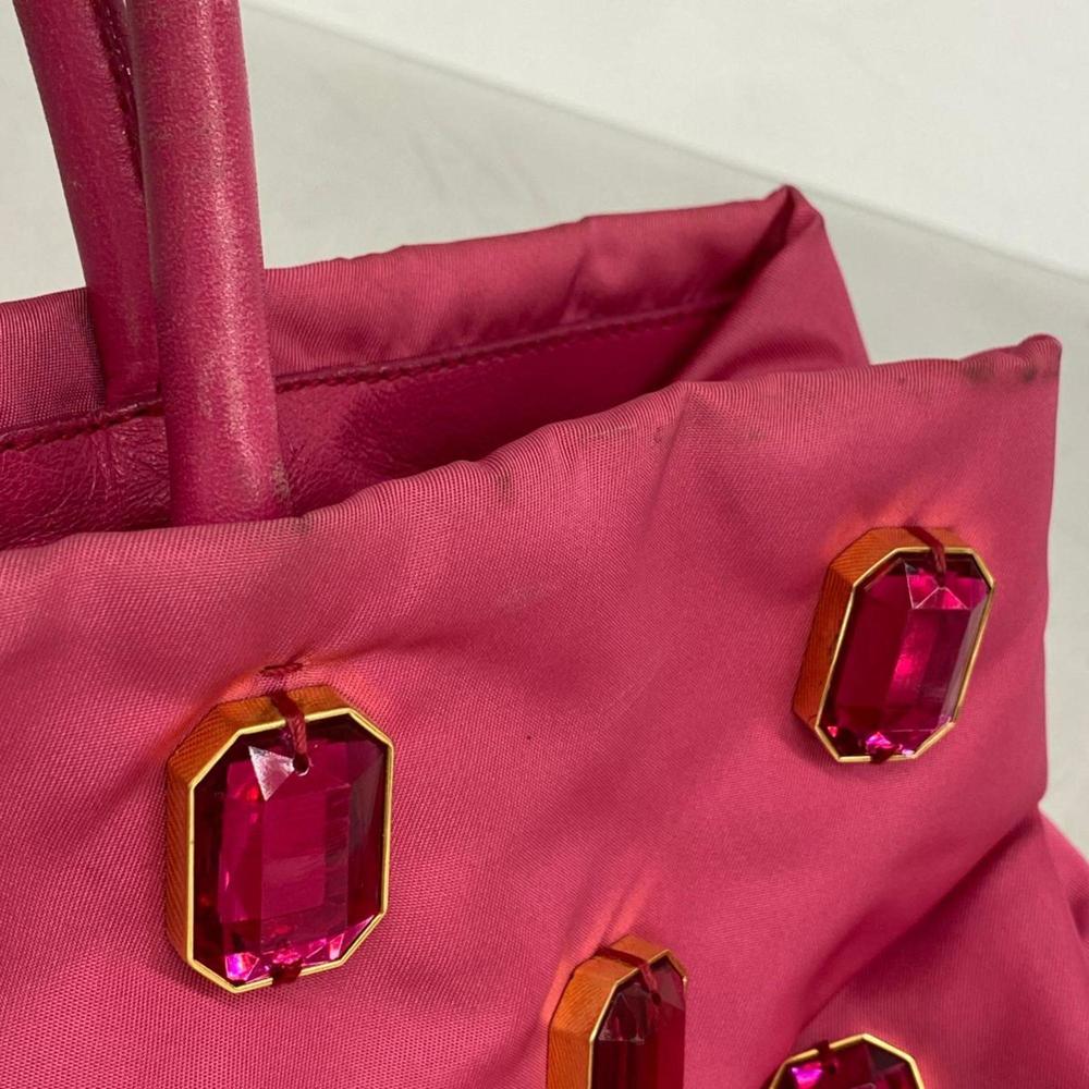 Prada tote bag nylon pink ladies - Picture 10 of 12